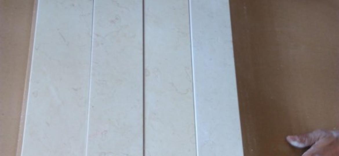 Golden cream Marble brushed tiles  1cm thickness 